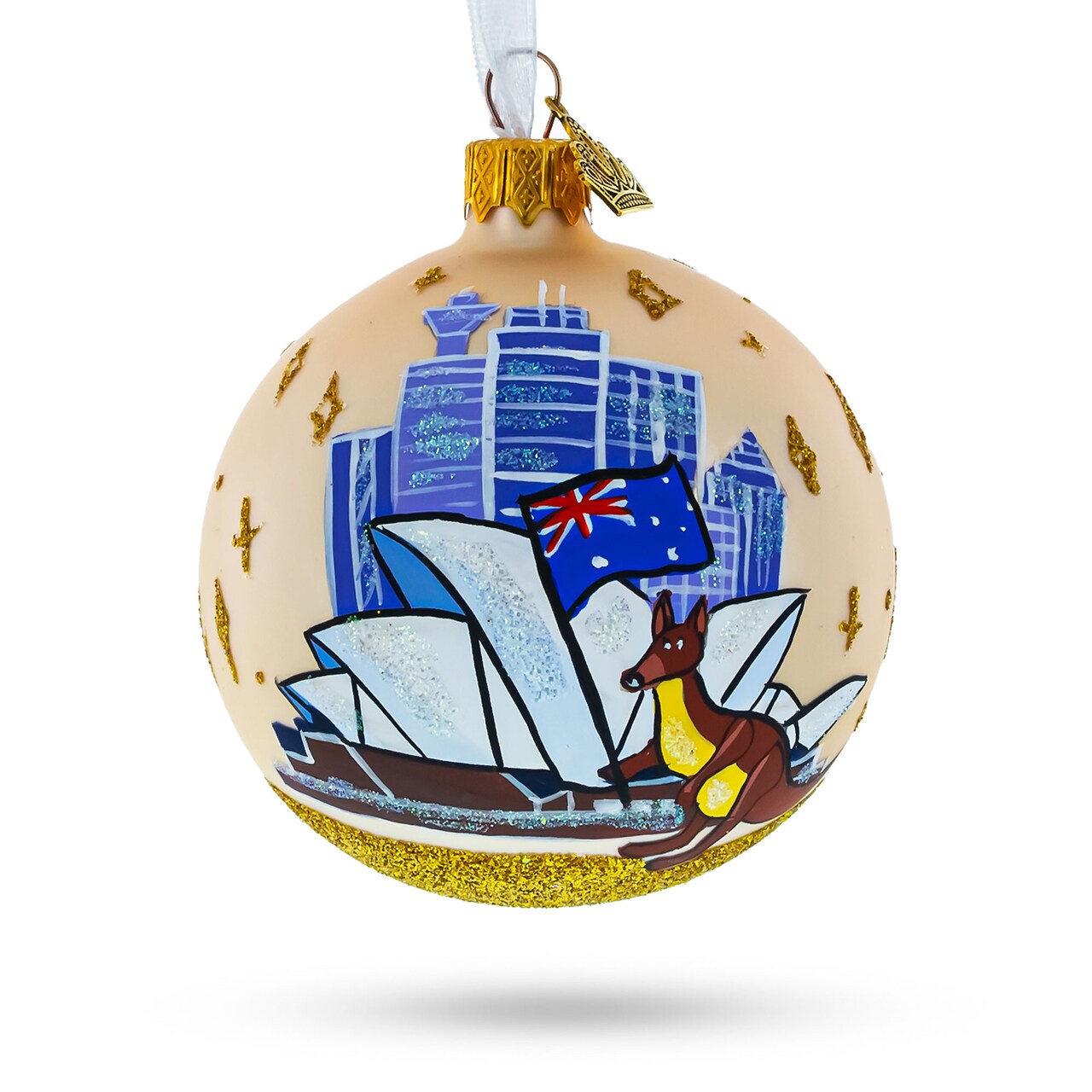 Sydney Opera House, Australia Glass Christmas Ornament 3.25 Inches